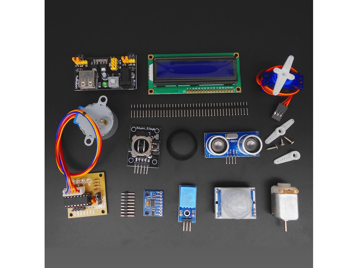 Kit de reemplazo para Arduino Uno R3 con LCD1602, servo y procesamiento para principiantes