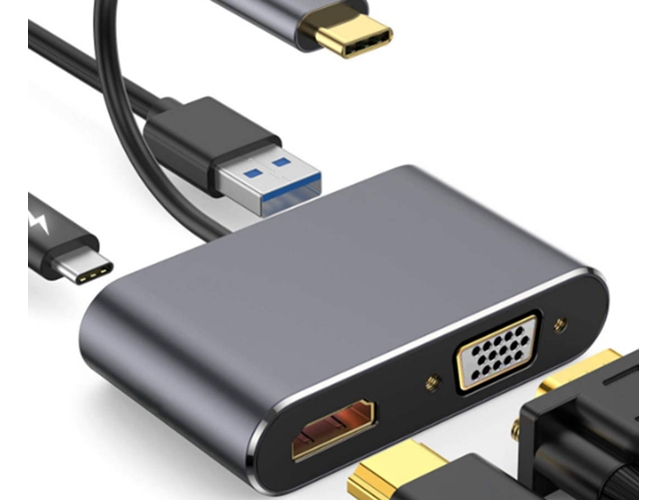 Adaptador WJS CT1354-Grey (HDMI - VGA)