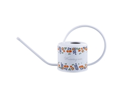 Regadera de acero inoxidable de 1,3 l con pico largo, color blanco