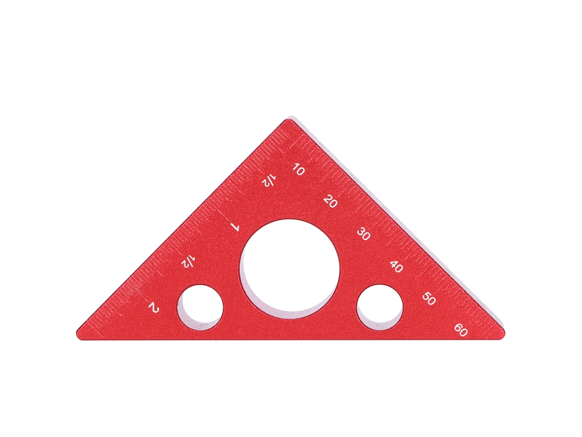 Regla Triangular Gruesa De Aleación De Aluminio Para Medir En Carpintería Y Bricolaje.