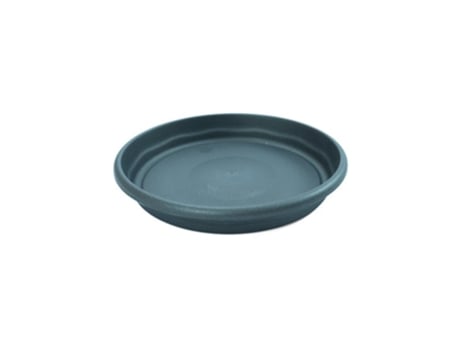 PLASTIKEN TERRA - Plato Redondo de 22 cm para Macetas de 26 cm 6L Antracita
