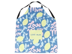 Delantal Algodón Lino Ajustable Con Bolsillo Estampado De Limón Para Cocina Cafetería Niño
