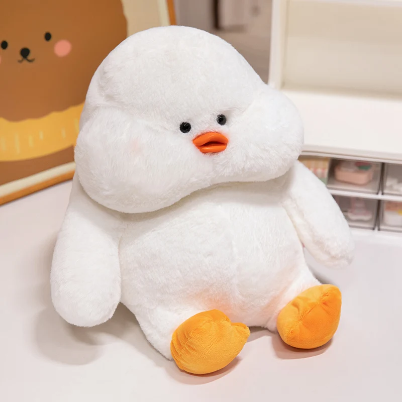 (pato Blanco, Aproximadamente 23 Cm) Lindo Peluche De Animal De Dibujos Animados.