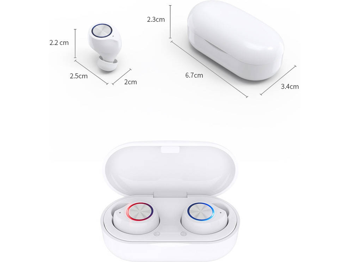 Auriculares Bluetooth True Wireless GETEK TW60 In Ear Micr fono