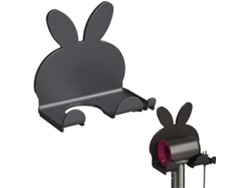 Soporte de pared para secador de pelo, colgador sin taladrar, estante negro, soporte para el cabello, de GOKOCO