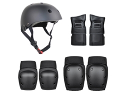 Juego de protección para casco de esquí Balance Bike para adultos y niños YUYSAN negro (S-Menos de 35 kg)