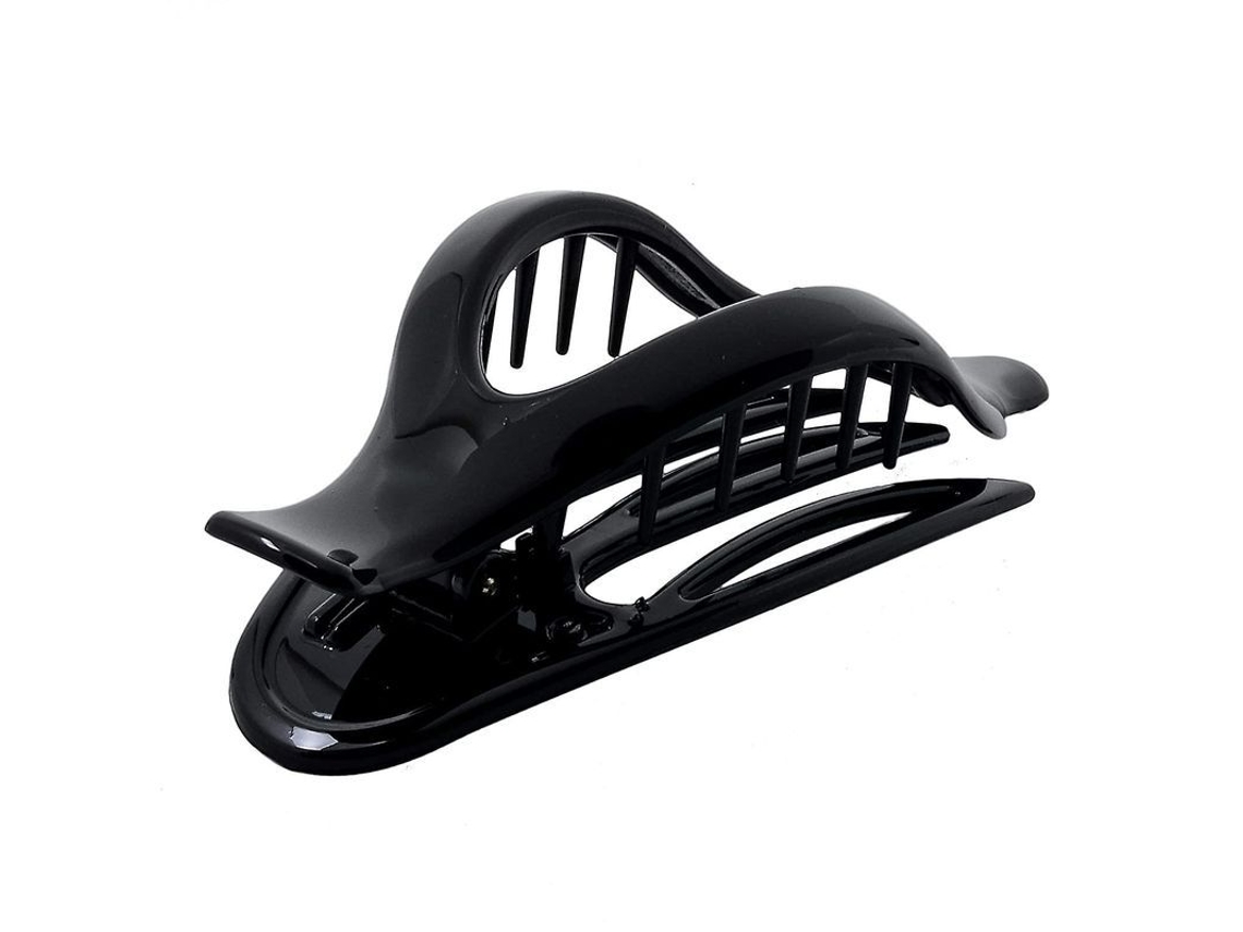 Accesorio Para El Cabello Paris Cp2388, Pinza Lateral Grande De 12 Cm (4,75 Pulgadas) En Color Negro, Segura Y Duradera Para Mujeres.