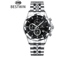 Reloj De Pulsera Personalizado De Seis Agujas Para Hombre (caja Blanca, Esfera Negra)
