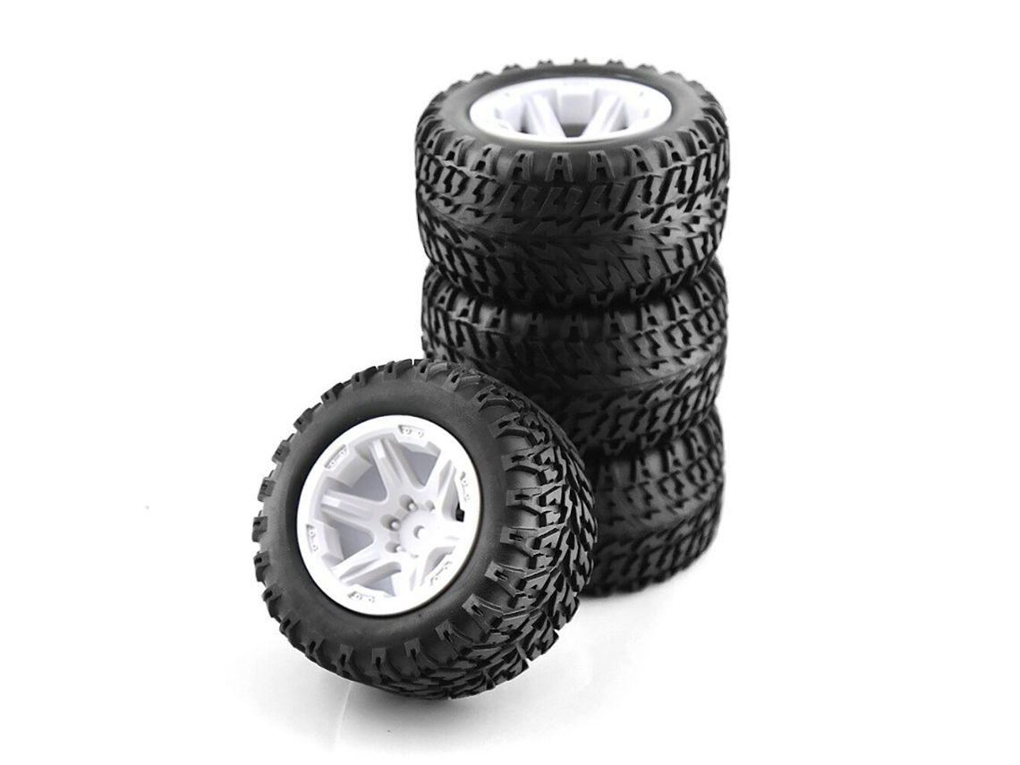 White A4pcs Remote Control Car Tire Connector 12mm Suitable For Mjx Hbx Wltoys 1/12 1/14 1/16 Rc Car Parts