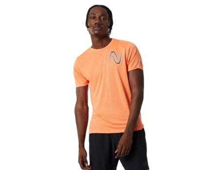 Camiseta de Hombre NEW BALANCE Impact Run Naranja (L)