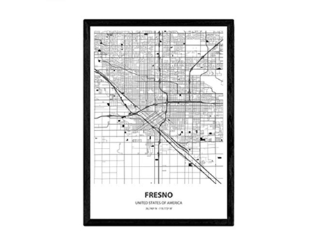 Poster NACNIC Mapa de Fresno USA (A3)