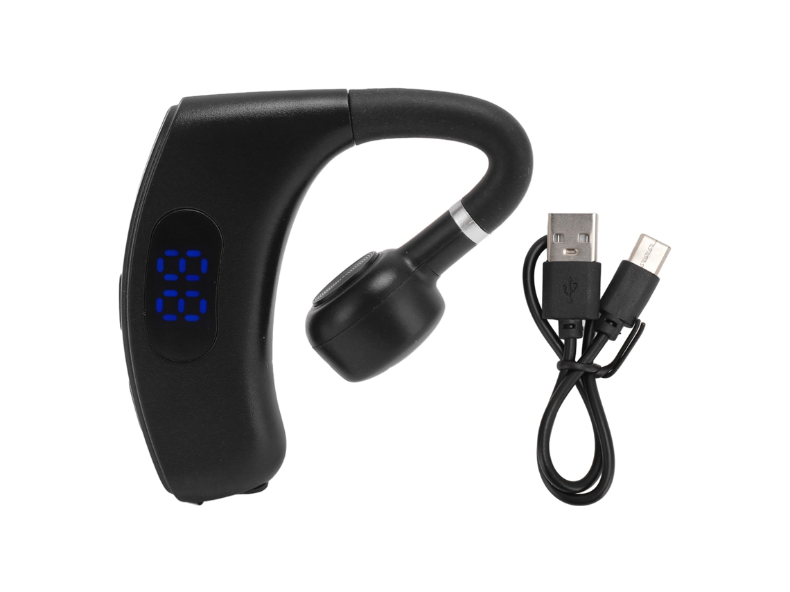 Auriculares Bluetooth Mono Bt 5.4 Con Reducción De Ruido, Batería De Larga Duración Y Pantalla Digital (negro).