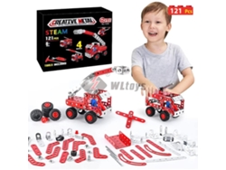 Kit educativo STEM, camión de bomberos para construir, serie de modelos, juguete de ensamblaje infantil, set de metal para niños. Aeuzwr