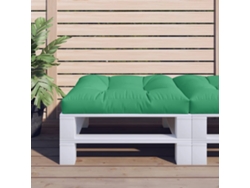 Cojín grande para sofá con estampado de palets, 80x80x12 cm, tela verde HARLANV1