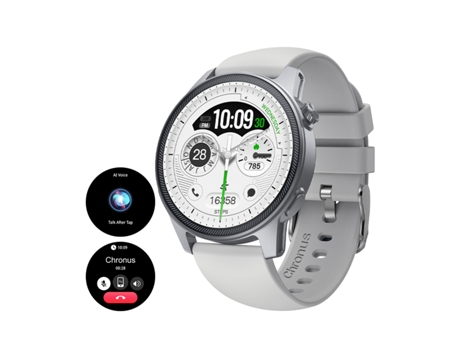 CHRONUS Smartwatch Responder/Hacer Llamadas para Mujeres y Hombres AI Voice Fitness Watch Gris