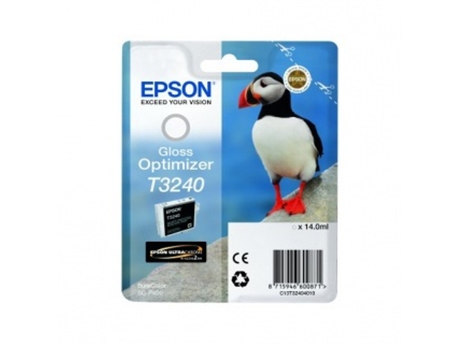 Cartucho de tinta original EPSON, T3240, Puffin 14 ml , Optimizador del brillo, C13T32404010