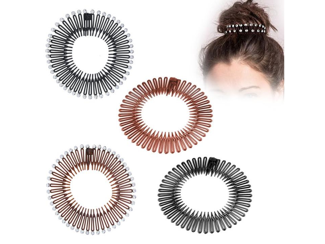 Vlrla-4 Pcs Elastic Cabelo Bands Spring Wig Pentes