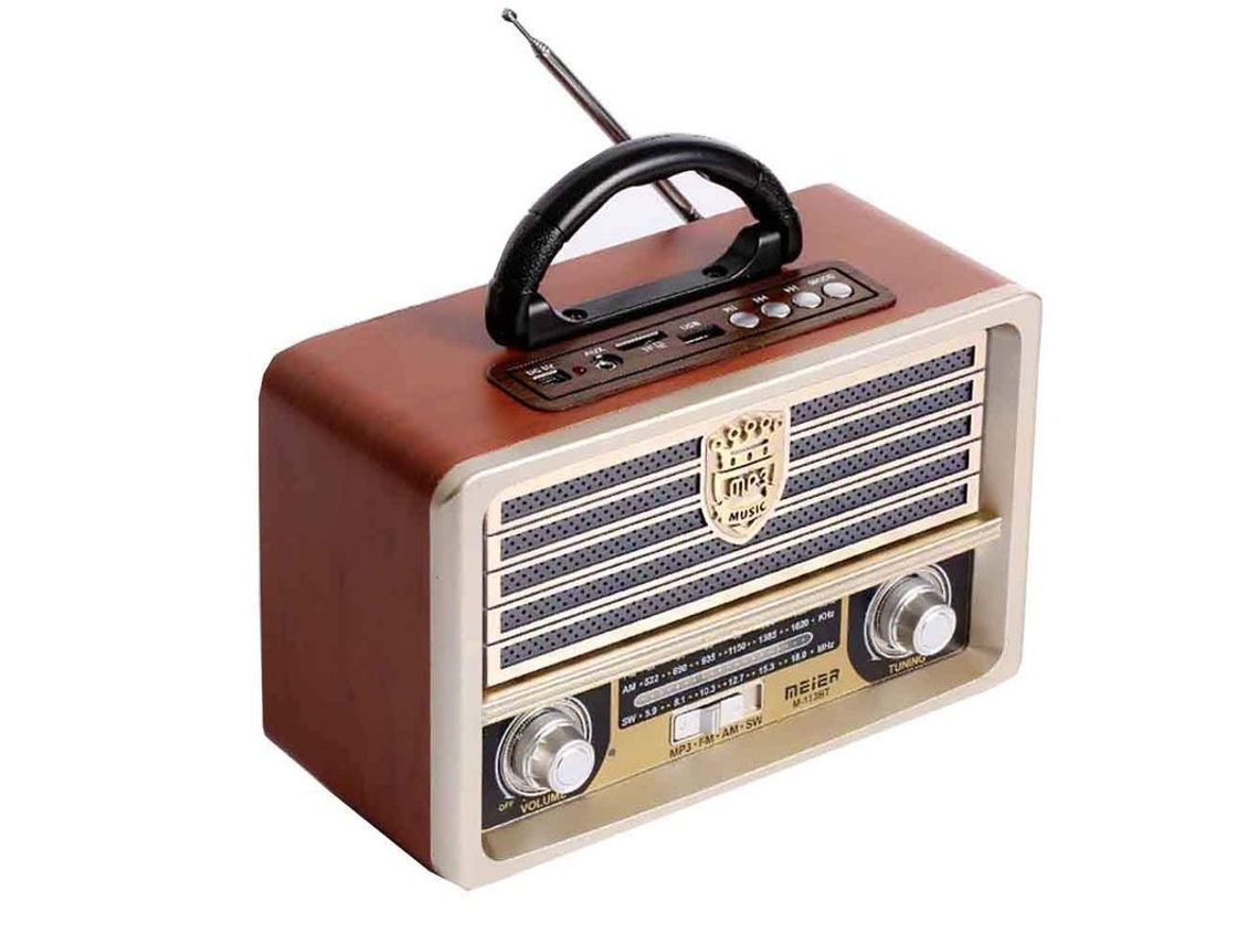 2026-radio Retro De Madera Am Sw Fm Con Altavoz Bluetooth 4.0 Estilo Vintage