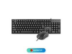 Teclado y Ratón USB Kb: Kit Negro 1LIFE