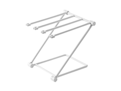 Tendedero de toallas de cocina de 4 brazos, plegable, gris claro, para encimera