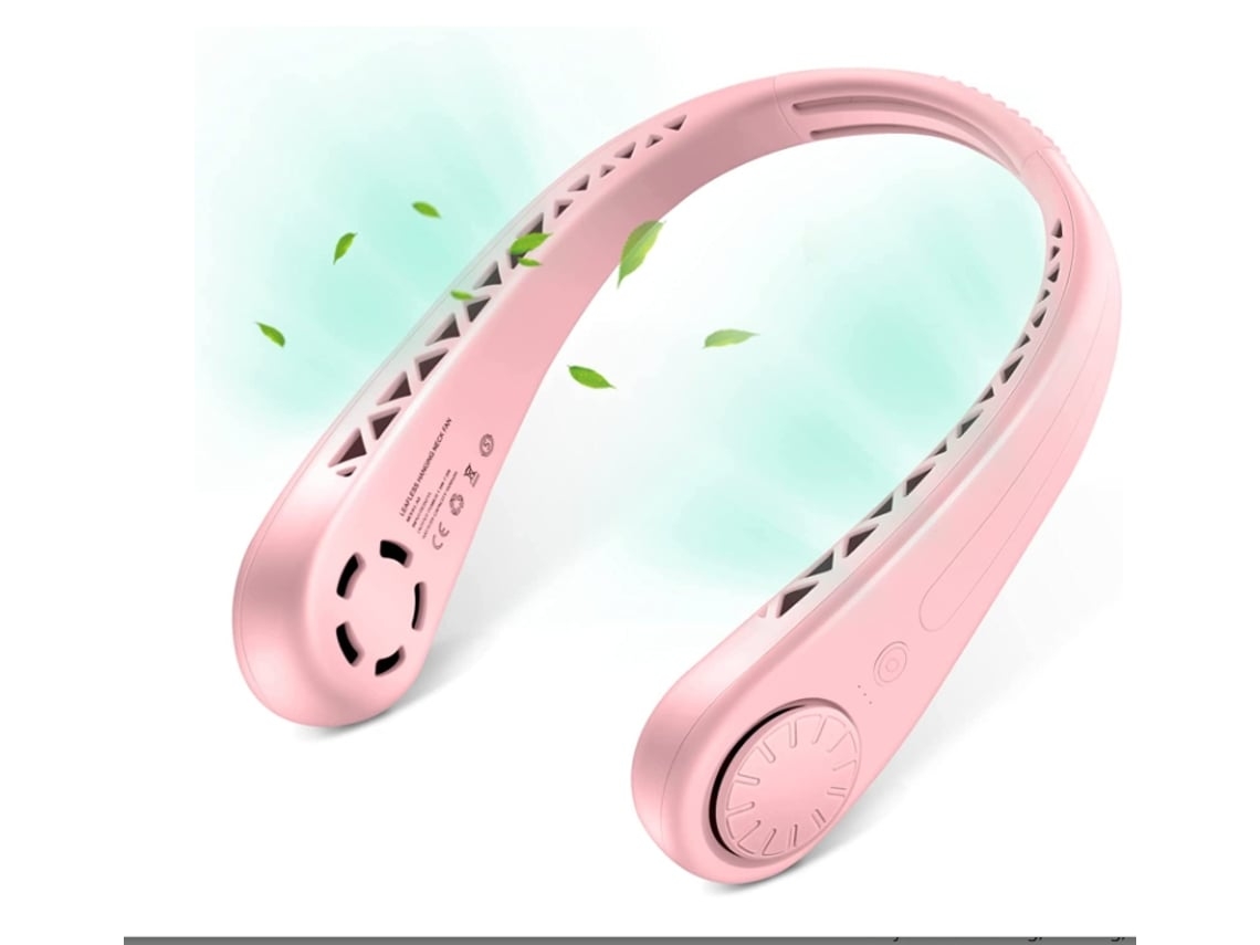 Ventilador de Cuello Portátil ENZON 3 Velocidades Rosa