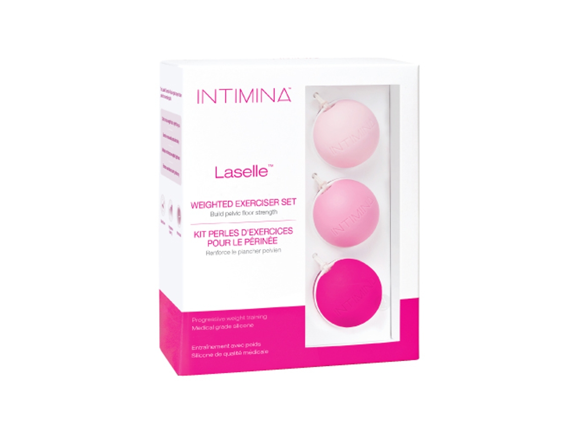 Estimulador Set de Ejercitadores Laselle Intimina (3 Pesas para El Suelo Pélvico Femenino - 28G, 38G, 48G)