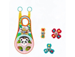 Volante Juguete Bebé Eifson Para Sillita Con Espejo Y 3 Juguetes Giratorios (panda)
