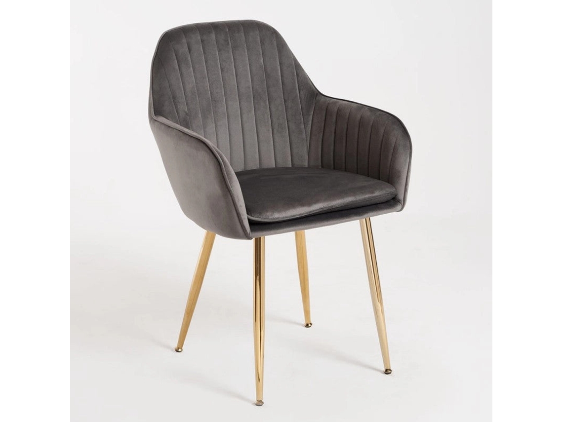 DUDECOR Silla Norbana Gold Gris