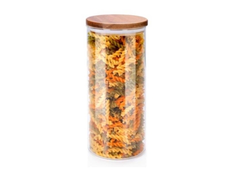 Tarro de cristal con tapa de madera 1 250 ml