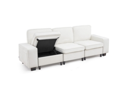 Sofá modular Vevor de 3 plazas con espacio de almacenamiento inferior, blanco