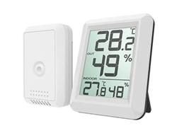 Higrómetro Digital Inalámbrico Con Termómetro Lcd Que Monitoriza La Temperatura Y La Humedad Tanto En Interiores Como En Exteriores.