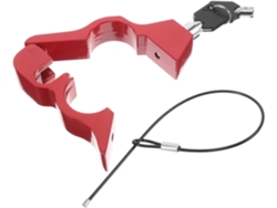 Candado Ajustable De Aleación Roja Para Manillar De Motocicleta Con Freno Y Acelerador, Portátil Para Patinetes Eléctricos.