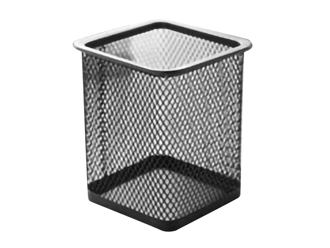 Porta Lápices Inclinado De Metal Malla Tetragonum Negro Para Oficina Y Escritorio Almacenamiento Moda