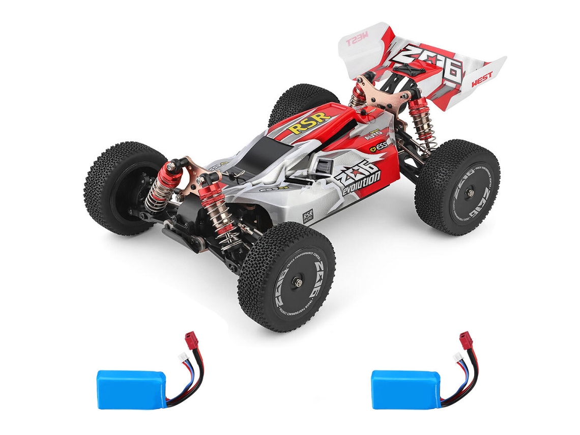 1wltoys 144001 1/14 2.4g 4wd Coche Rc De Carreras De Alta Velocidad Modelos De Vehículos 60 Km/h 7.4v 1500mah Dos O Tres Baterías