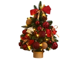 Mini árbol de Navidad con luces LED y estrella en la parte superior TRUYUETY