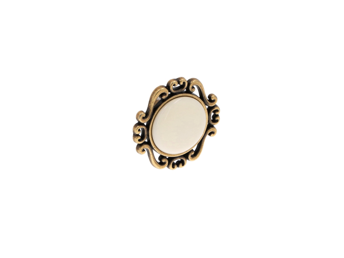 Pomo Para Muebles En Zamac Y Porcelana Diámetro 46mm X 25 Florencia Antigua Lote De 6
