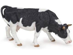 Figura PAPO Vaca Negra y Blanca a Pastar