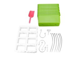 Macetero vertical de pared PP ABS para colgar en la pared, para balcón, patio, valla, porche y jardinería, color verde claro.