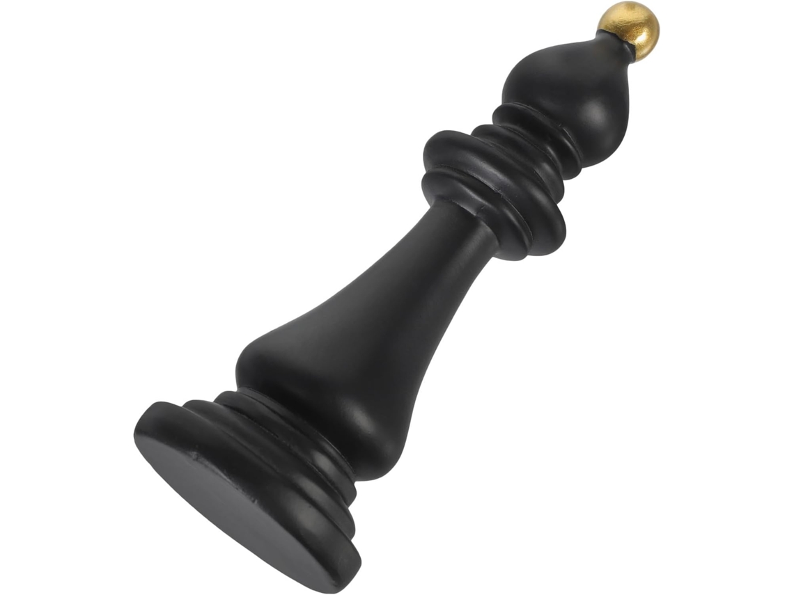 Escultura Ajedrez Decoración Creativa Estructura Resina Negra Maciza Elegante Portátil Hogar Coche