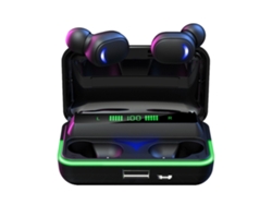 Tws Auricular Bluetooth Inalámbrico Bluetooth 5.1 Pantalla Digital Auricular Móvil Deportivo Estéreo 9D En La Oreja Negro YEMAESRE
