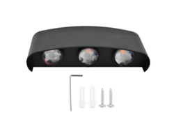 Rebe-lámpara De Pared Led Impermeable Decorativa Interior Y Exterior 6w Luz Blanca Cálida 85-265v