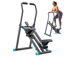 Stepper vertical MERACH, LCD, 3 niveles de resistencia ajustables, altura ajustable, plegable, estable, para uso doméstico, máx 150 kg, negro