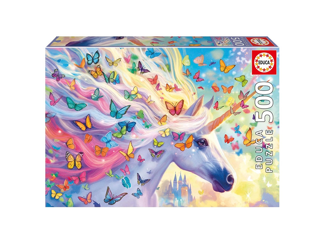 Rompecabezas de unicornio arcoíris de 500 piezas