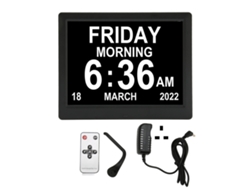 Yncm - Reloj digital con calendario diario para personas mayores con recordatorios