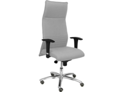 Silla de Escritorio Ejecutiva PYC Albacete XL Gris Claro con ruedas de parqué (Brazos ajustables - Tejido)