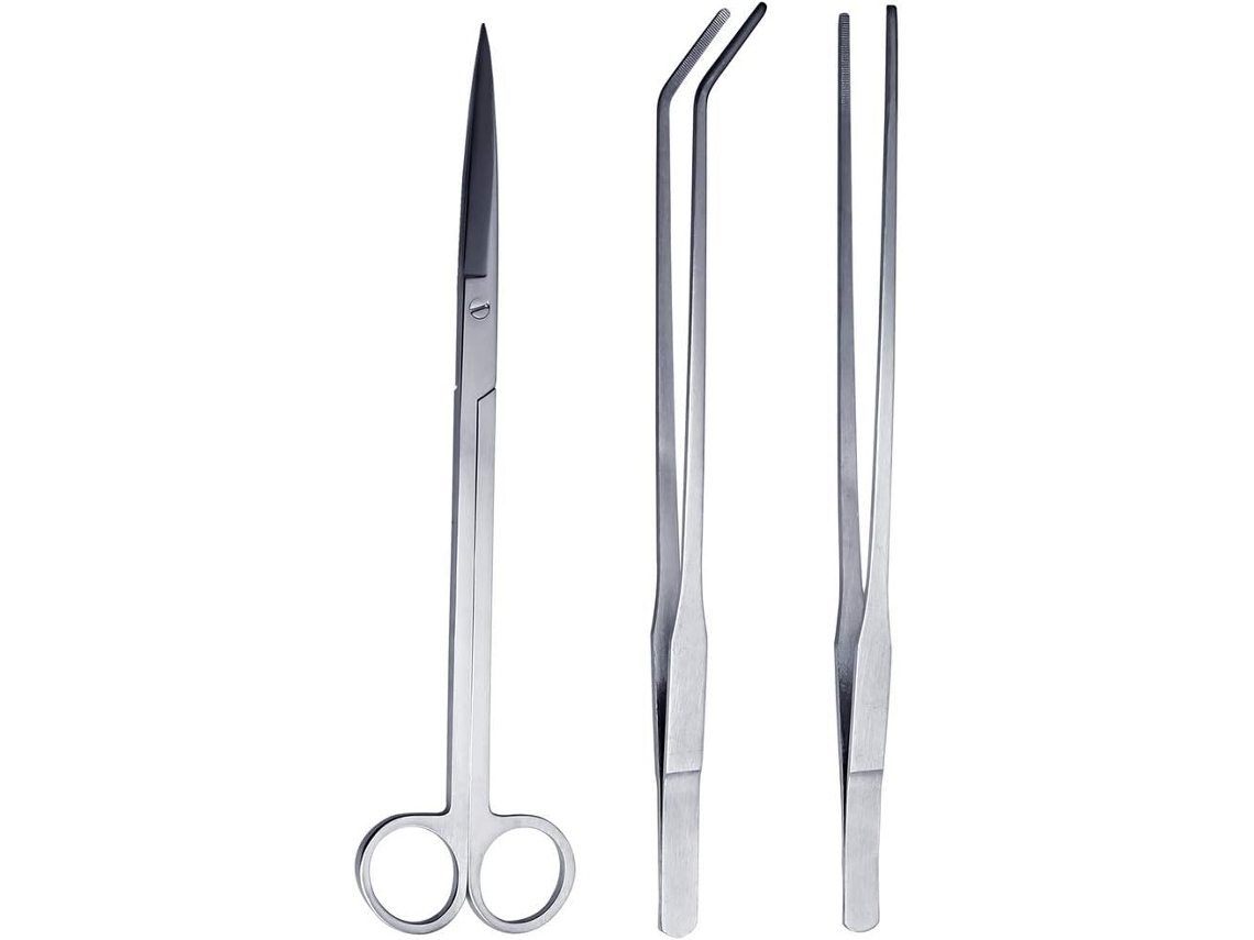 Kit De Herramientas Para Acuarios Pinzas Tijeras Acero Inoxidable Plantas Acuáticas Poda De Césped Acuático