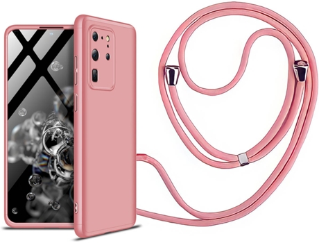 Funda Samsung S20 Ultra Slim Armor 360º con Collar Rosa