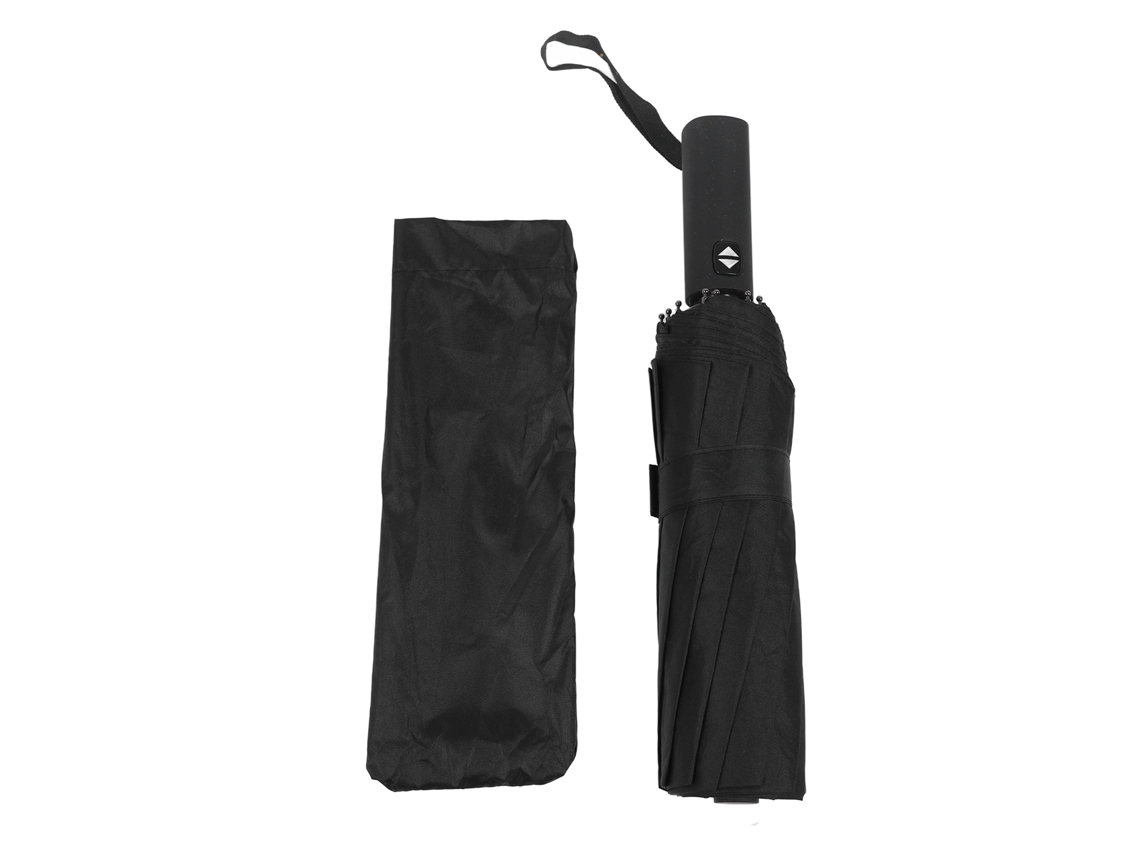 Paraguas Plegable Automático, Grafito Negro, 12 Aspas, Protección Uv Para Uso Exterior.