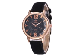 Reloj De Pulsera Analógico De Cuarzo De Estilo Lujoso Zhoulianfa Con Correa De Pu (negro)