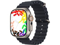 Reloj inteligente MDUG con NFC, conectividad Wi-Fi y cámara trasera de alta definición (negro y dorado)